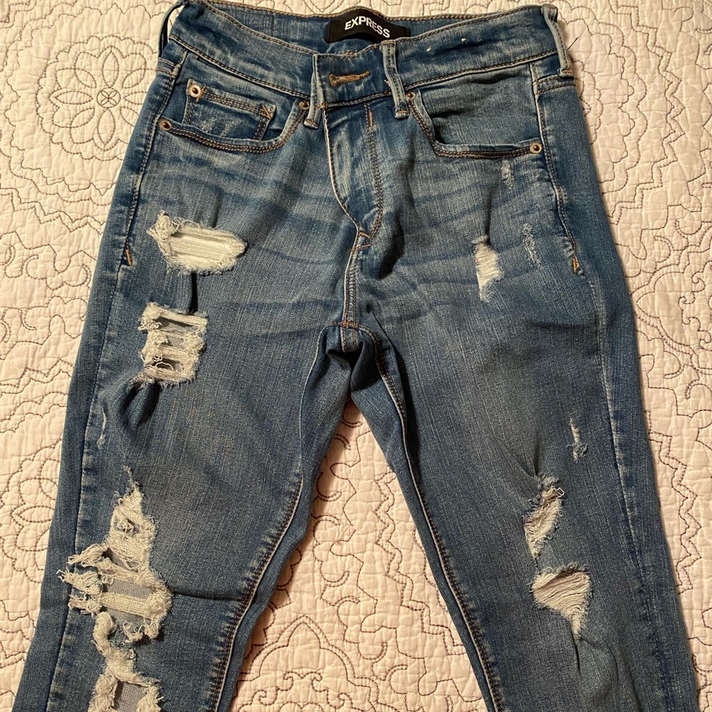 Express mid-rise ankle jegging, size 2